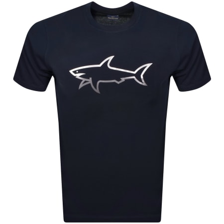 Paul And Shark Logo T Shirt Navy Blue | Mainline Menswear Canada